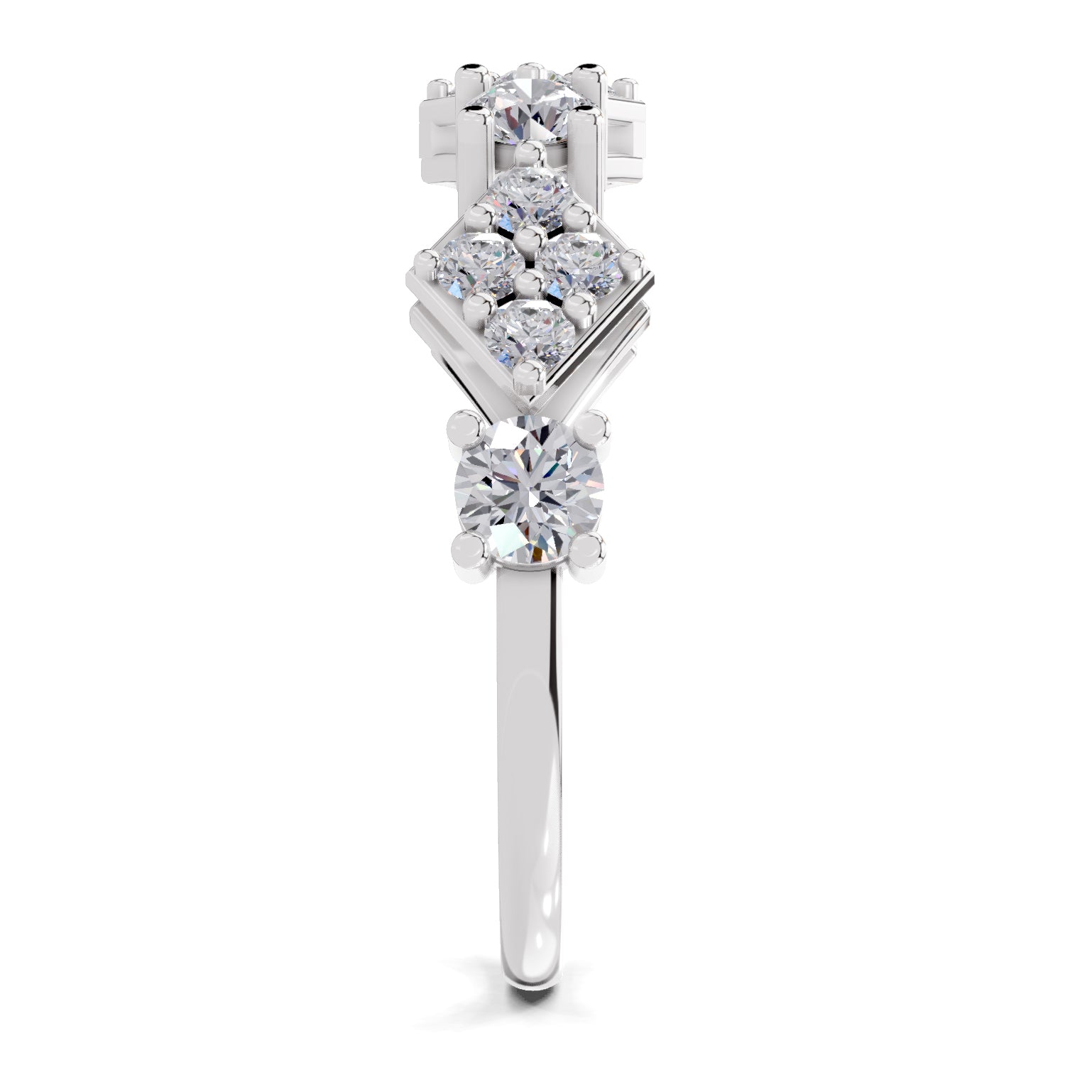 0.81 Carat Cluster Diamond Ring