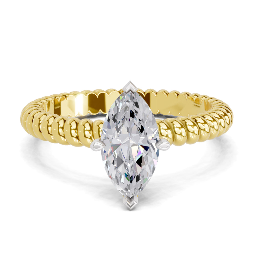1.25 Carat Marquise Shape Solitaire Diamond Ring