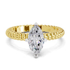 1.25 Carat Marquise Shape Solitaire Diamond Ring