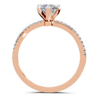 0.90 Carat Twisted Solitaire Diamond Ring