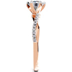 0.90 Carat Twisted Solitaire Diamond Ring