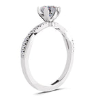 0.90 Carat Twisted Solitaire Diamond Ring
