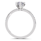 0.90 Carat Twisted Solitaire Diamond Ring