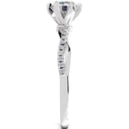 0.90 Carat Twisted Solitaire Diamond Ring