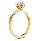 0.90 Carat Twisted Solitaire Diamond Ring