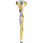 0.90 Carat Twisted Solitaire Diamond Ring