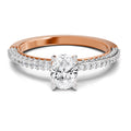 0.90 Carat Twisted Solitaire Diamond Ring