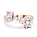 0.92 Carat Oval Shape Pave Eternity Solitaire Diamond Ring