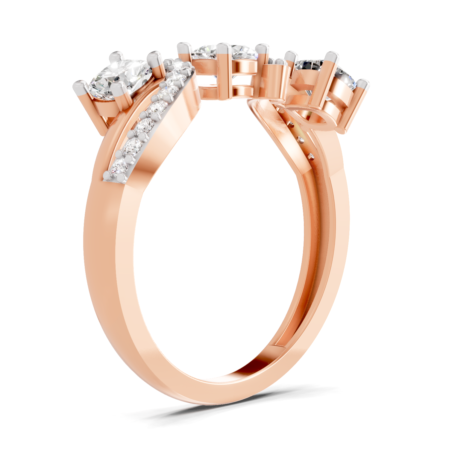 0.97 Carat Diamond Three-Stone Ring