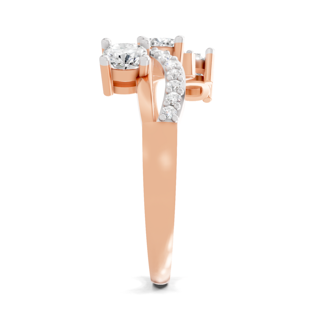 0.97 Carat Diamond Three-Stone Ring
