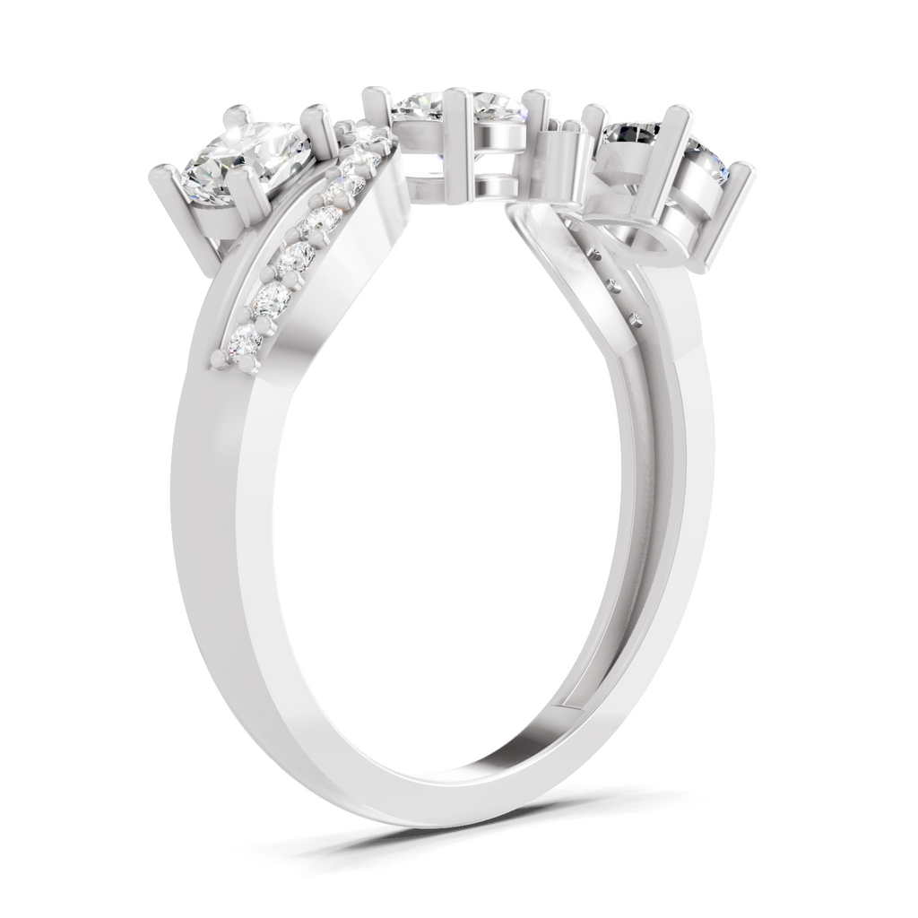 0.97 Carat Diamond Three-Stone Ring