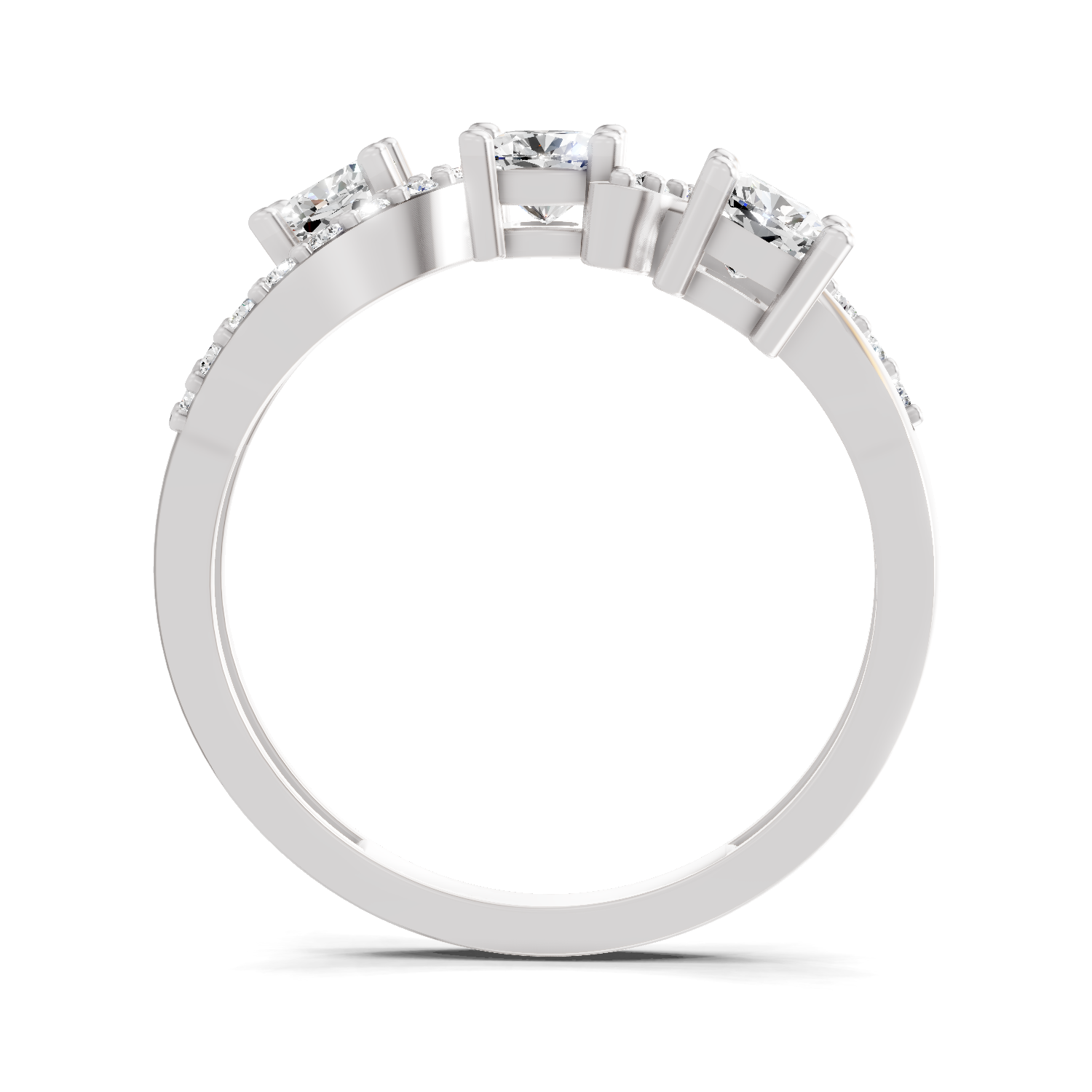 0.97 Carat Diamond Three-Stone Ring