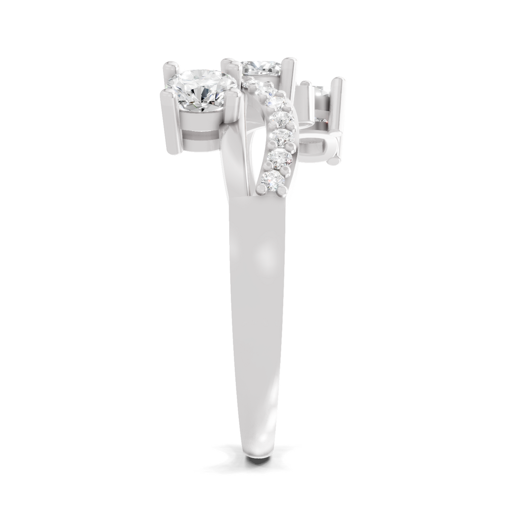 0.97 Carat Diamond Three-Stone Ring