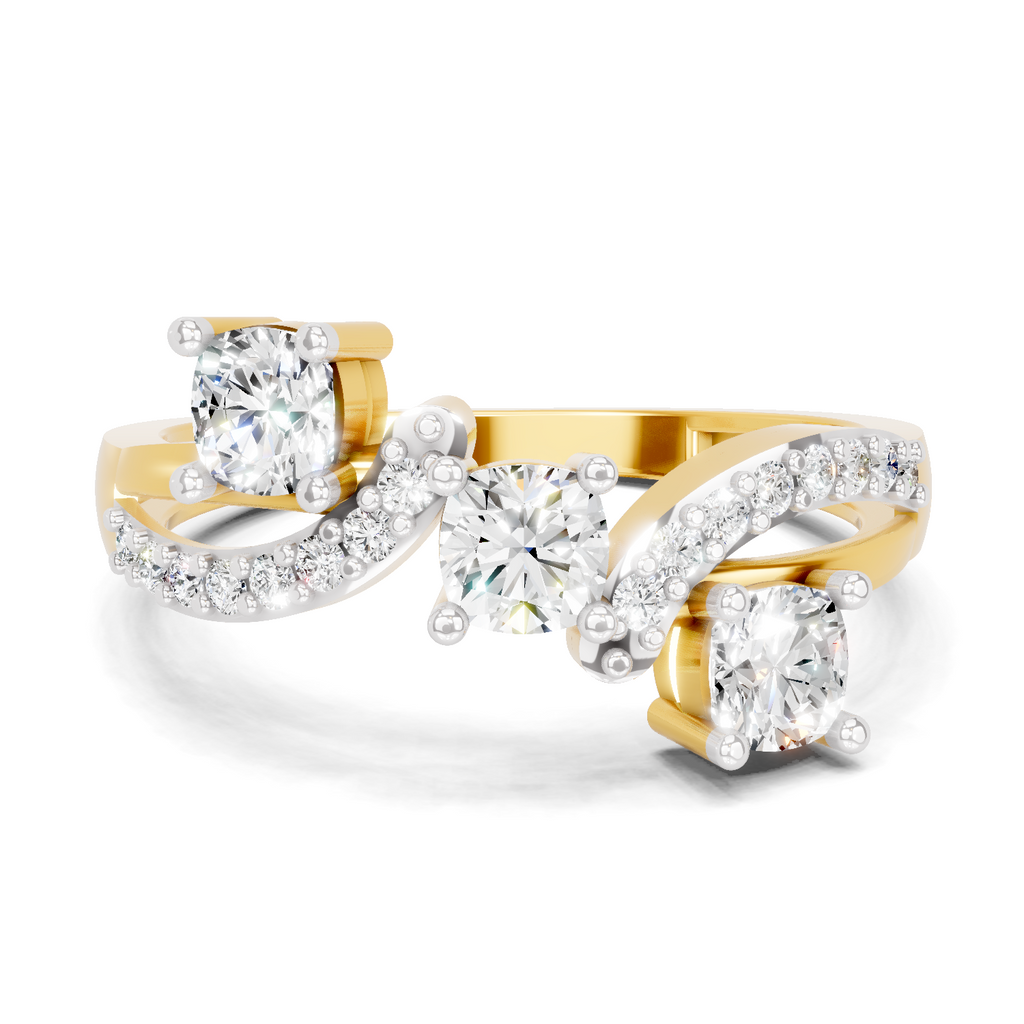 0.97 Carat Diamond Three-Stone Ring
