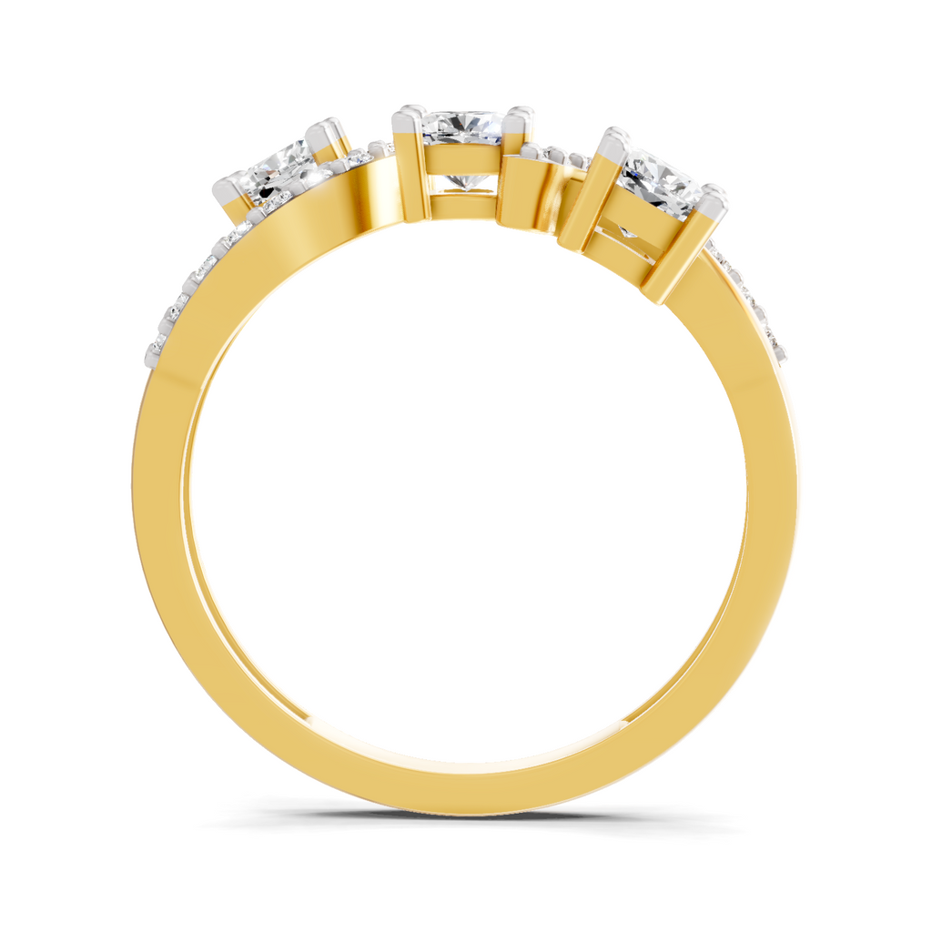 0.97 Carat Diamond Three-Stone Ring