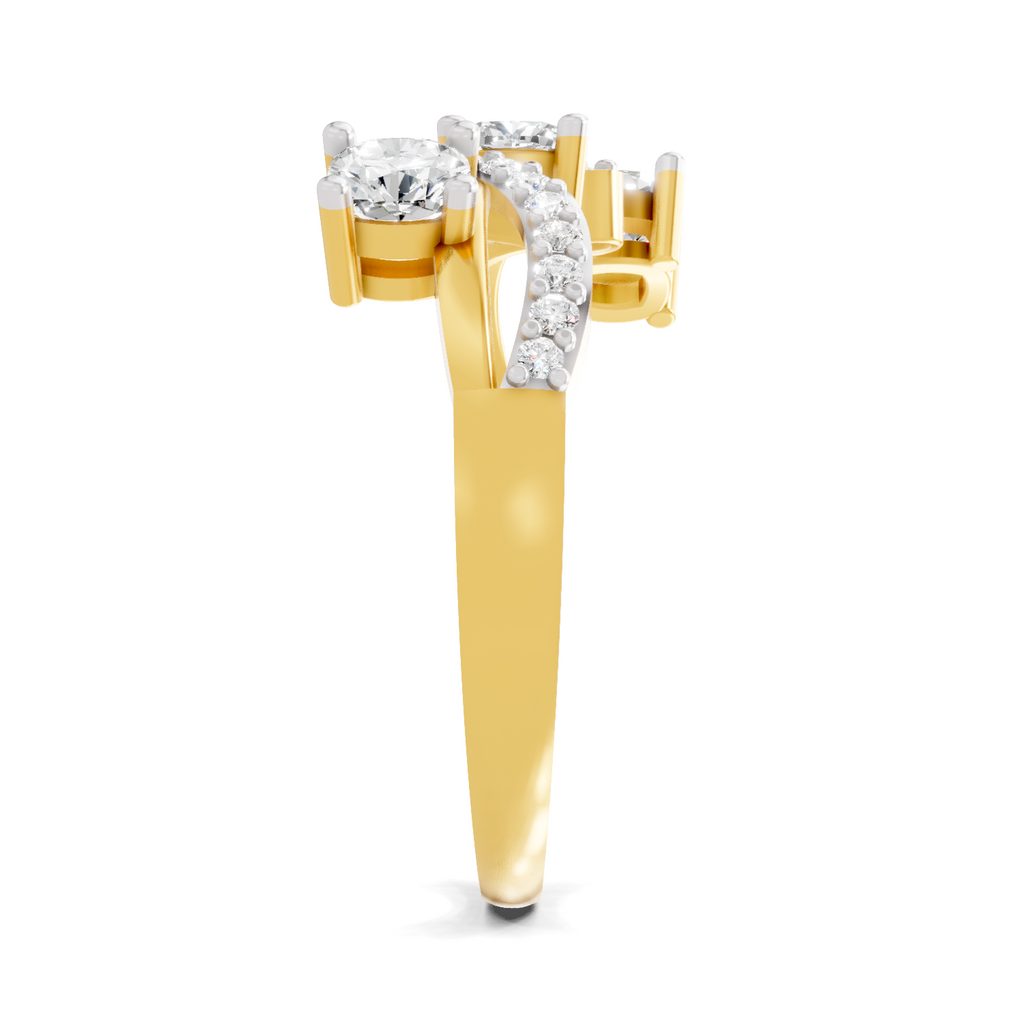 0.97 Carat Diamond Three-Stone Ring
