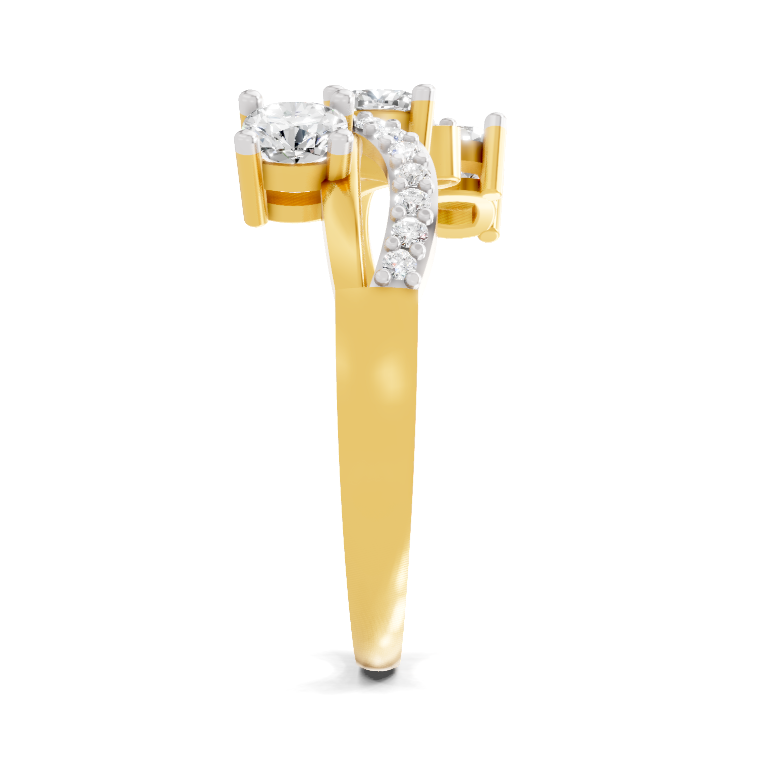 0.97 Carat Diamond Three-Stone Ring