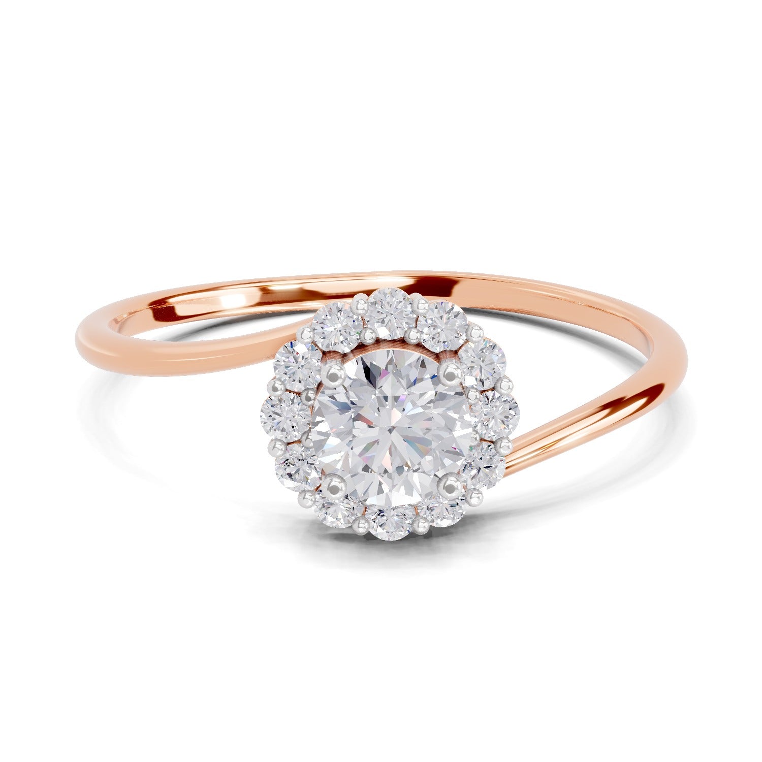 Sparkles Halo Diamond Engagement Ring