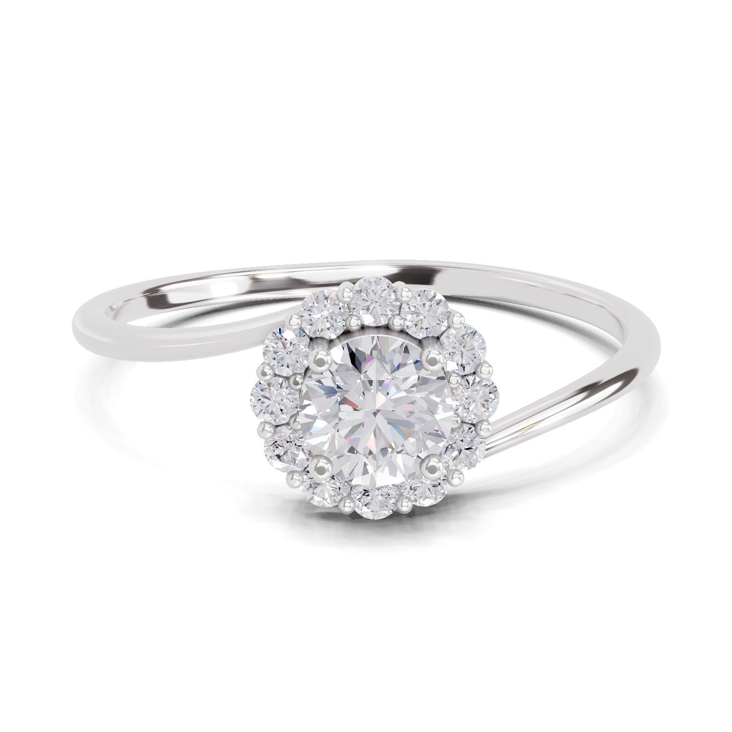 Sparkles Halo Diamond Engagement Ring