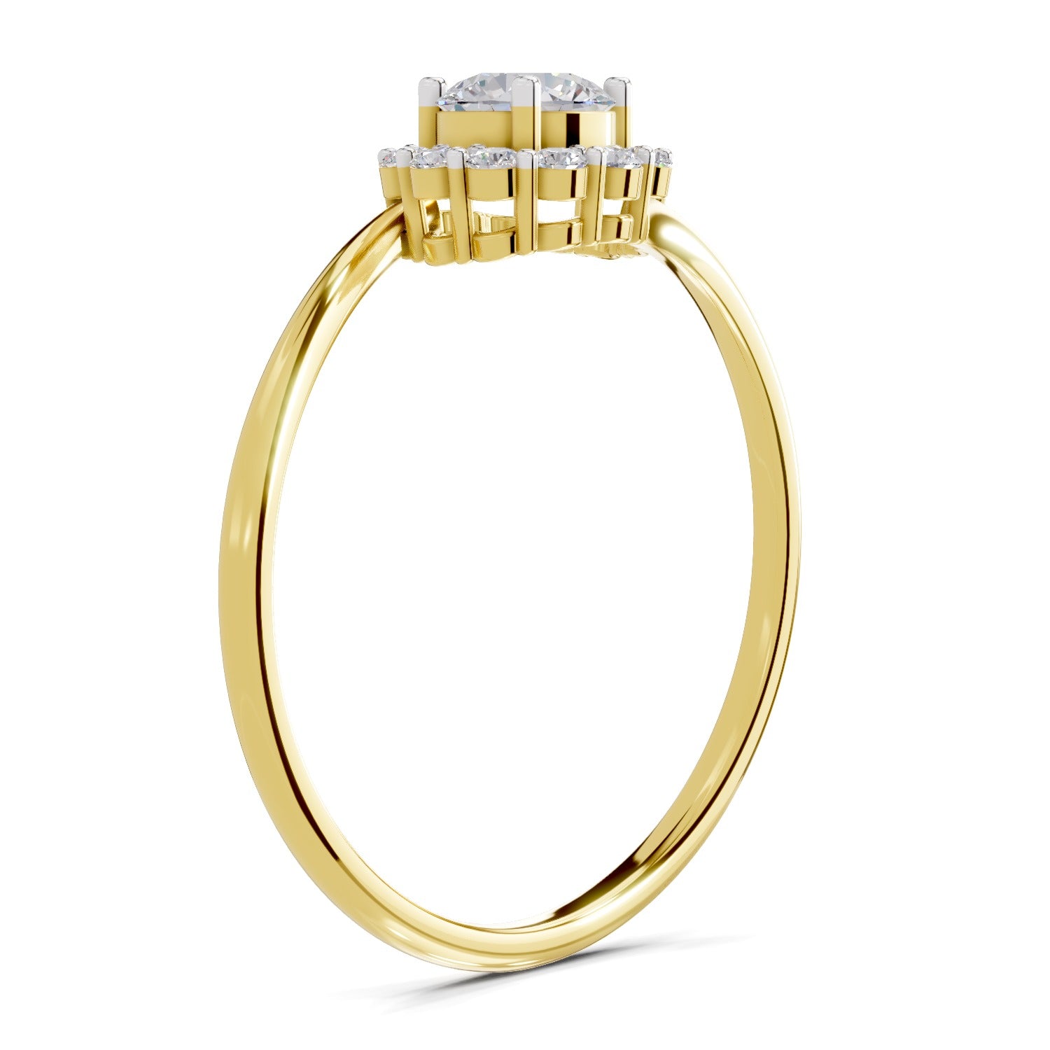 Sparkles Halo Diamond Engagement Ring