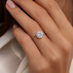 Sparkles Halo Diamond Engagement Ring