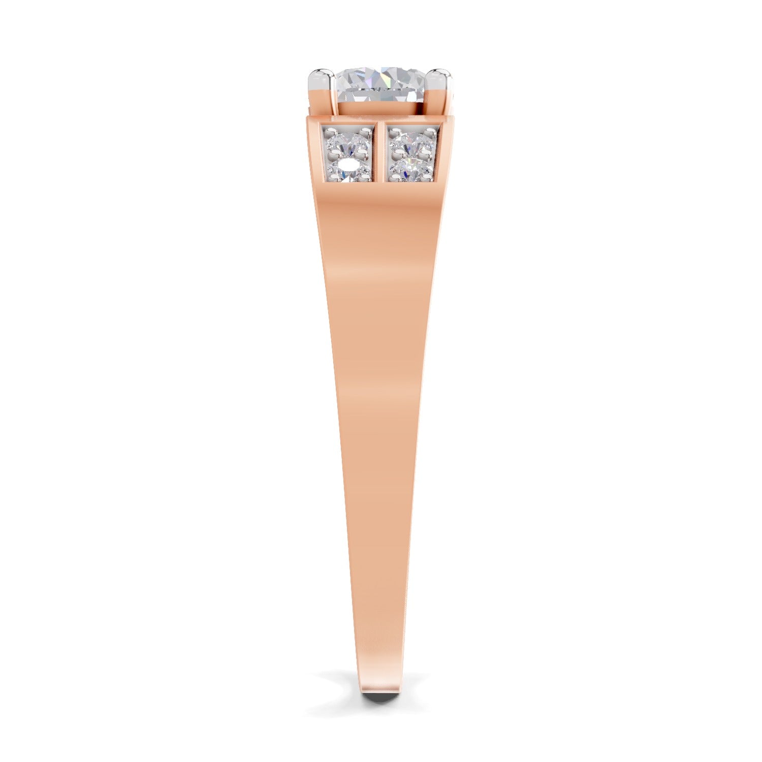 0.98 Carat Square Cluster Accent Rings