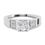 0.98 Carat Square Cluster Accent Rings