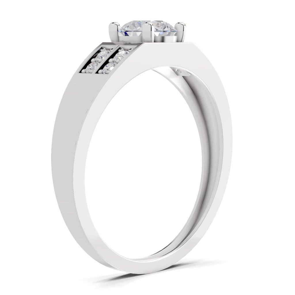 0.98 Carat Square Cluster Accent Rings