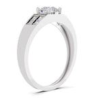 0.98 Carat Square Cluster Accent Rings