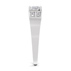 0.98 Carat Square Cluster Accent Rings
