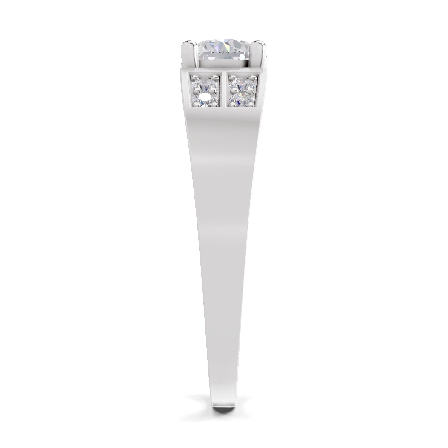 0.98 Carat Square Cluster Accent Rings