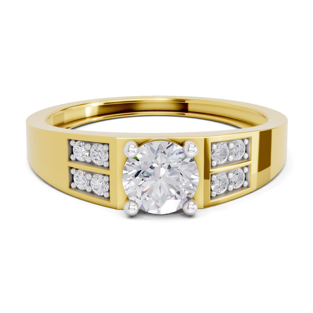 0.98 Carat Square Cluster Accent Rings