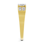 0.98 Carat Square Cluster Accent Rings