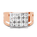 0.98 Carat Square Cluster Accent Rings