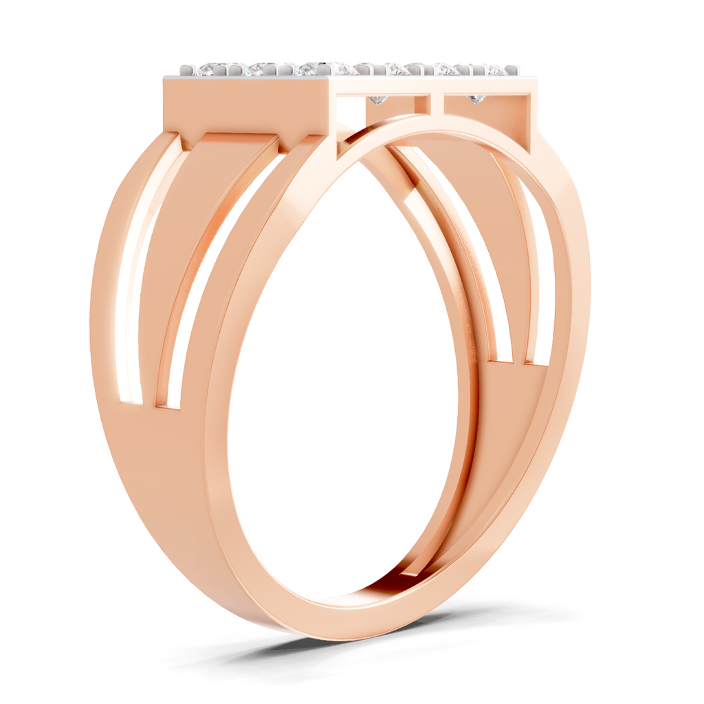 0.94 Carat Signet With Pave Rings