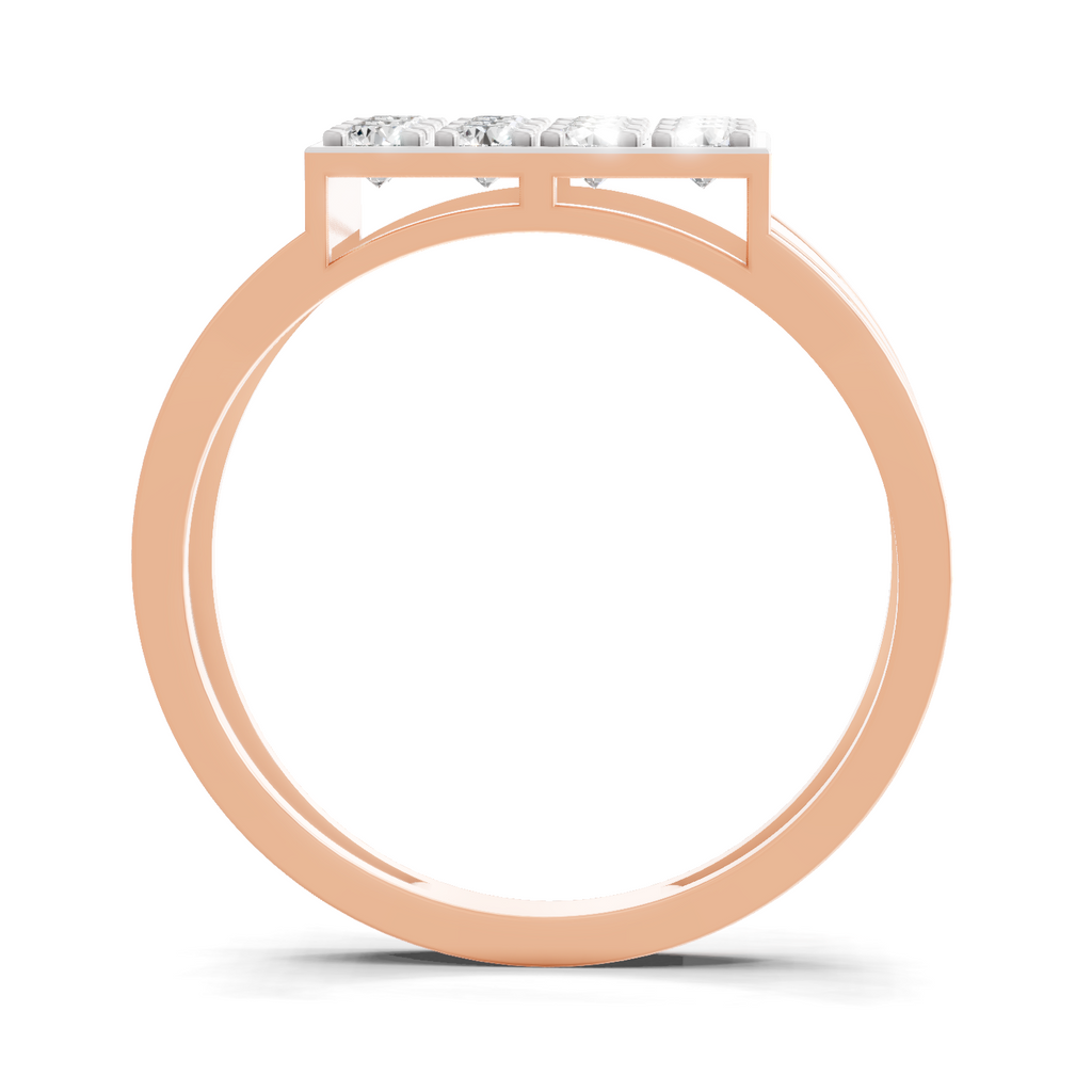 0.94 Carat Signet With Pave Rings