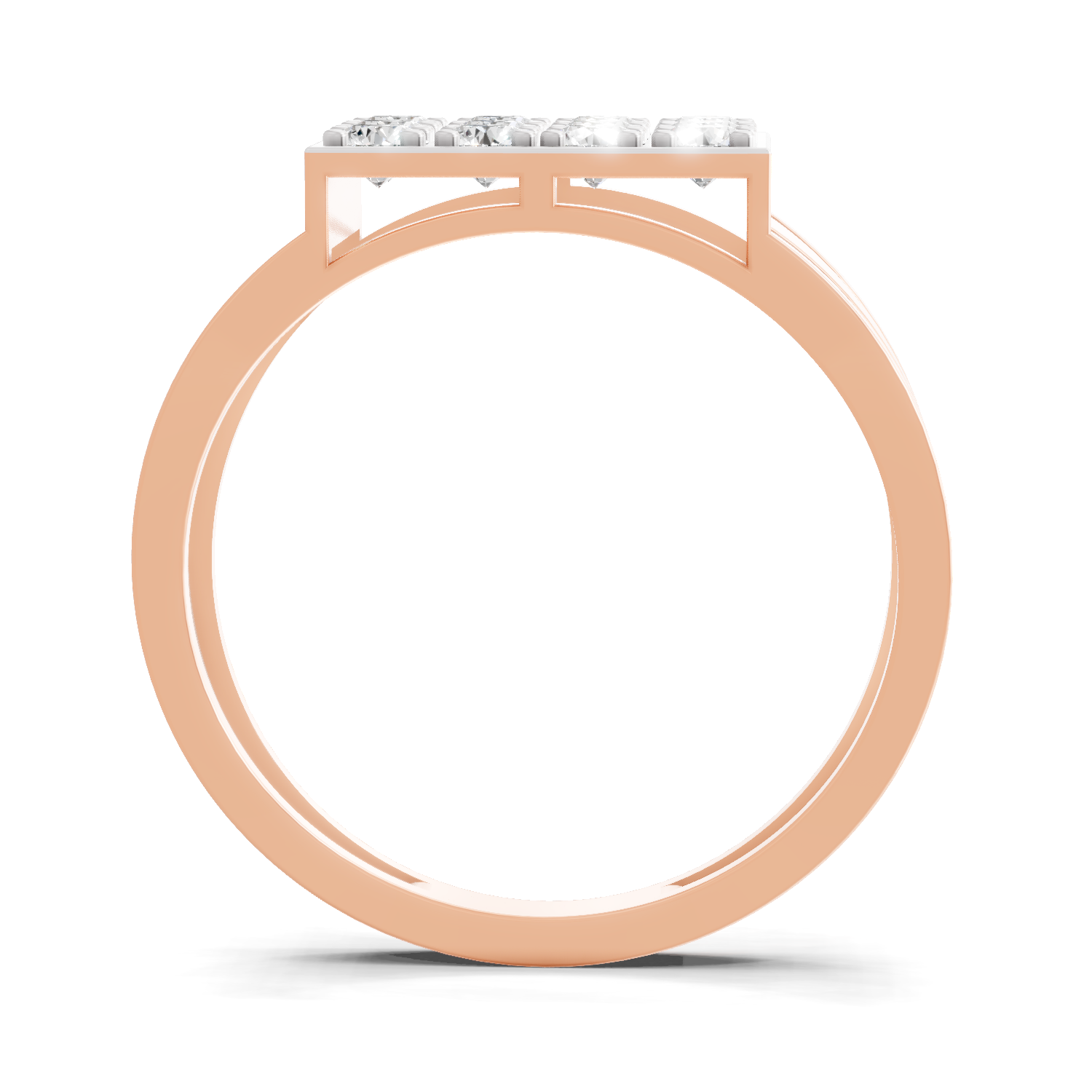 0.94 Carat Signet With Pave Rings