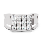0.94 Carat Signet With Pave Rings
