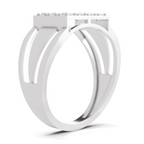 0.94 Carat Signet With Pave Rings