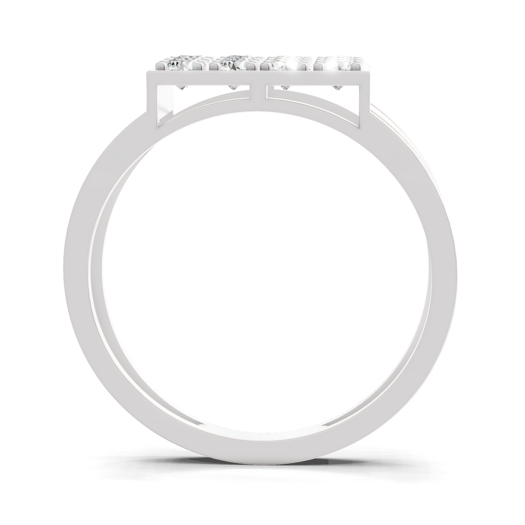 0.94 Carat Signet With Pave Rings
