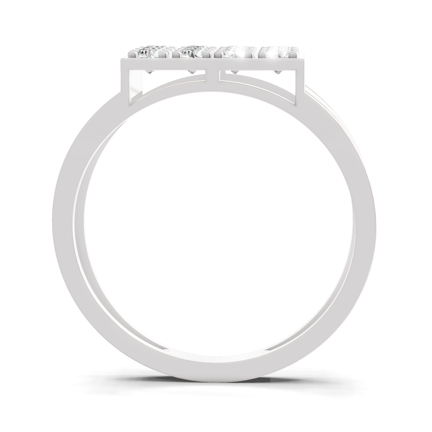 0.94 Carat Signet With Pave Rings