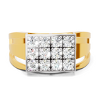 0.94 Carat Signet With Pave Rings