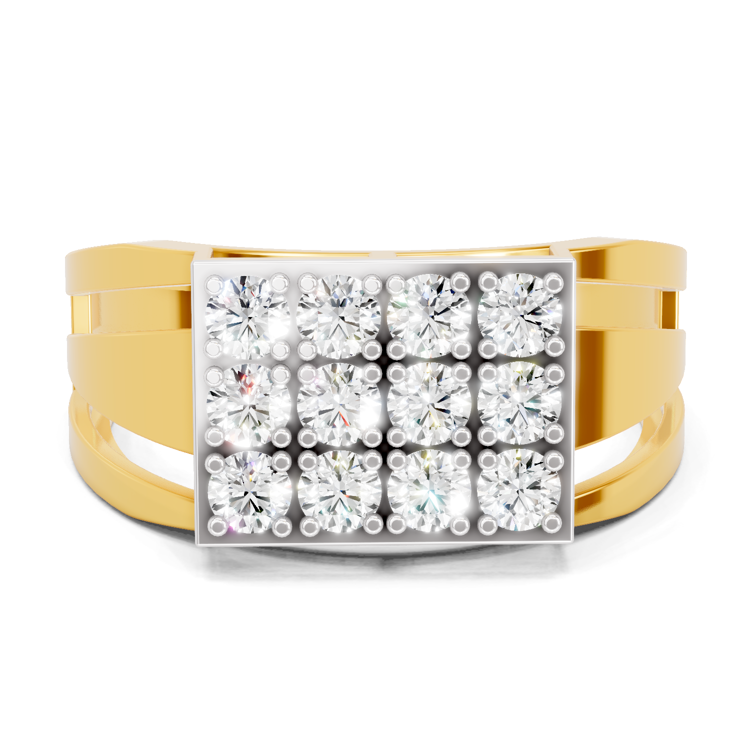 0.94 Carat Signet With Pave Rings