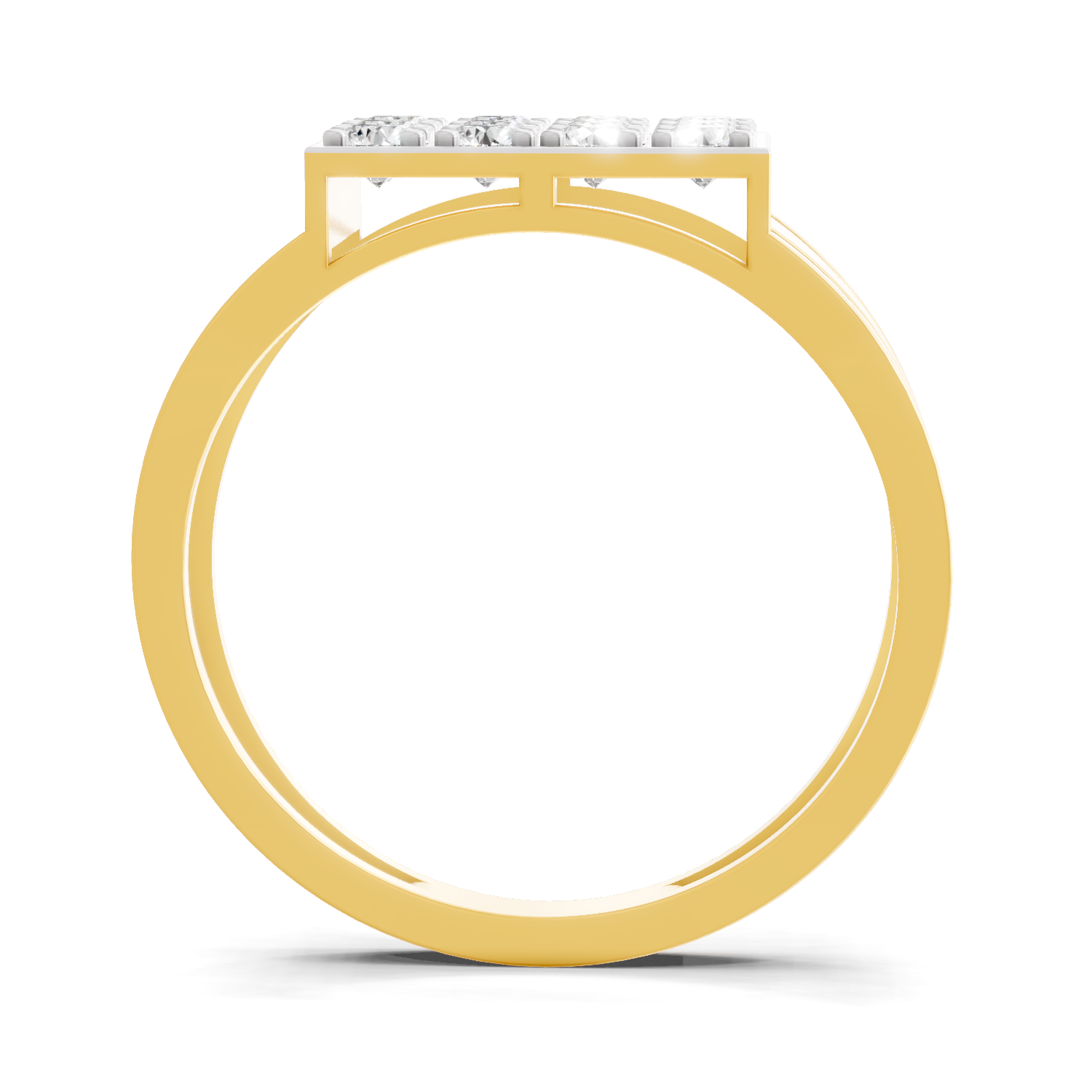 0.94 Carat Signet With Pave Rings