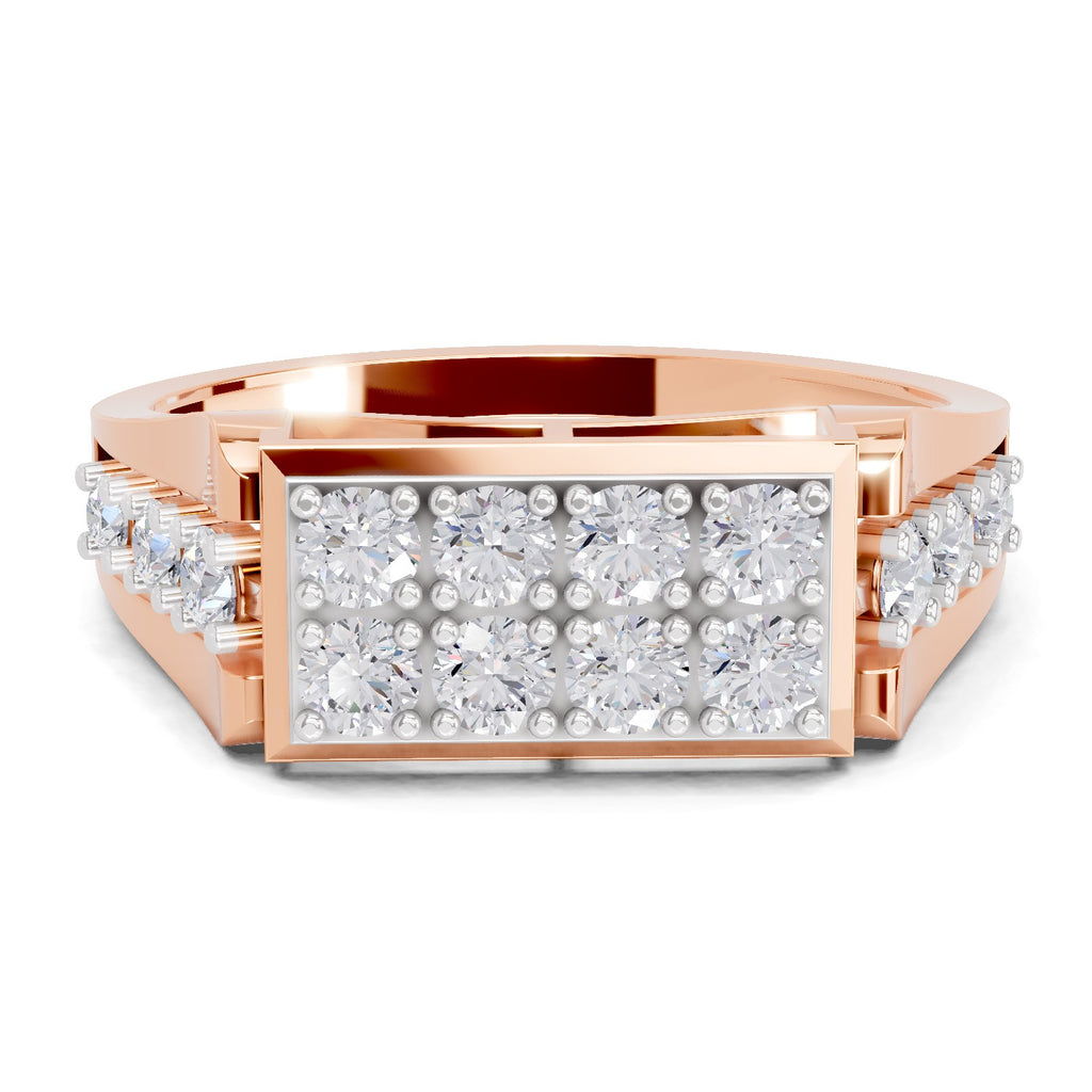 0.94 Carat Signet With Pave Rings