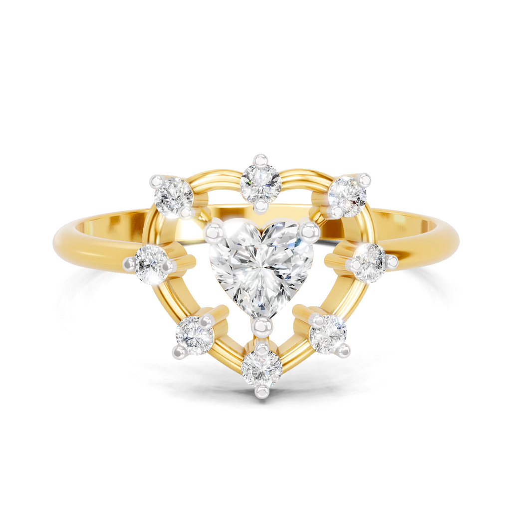 0.44 Carat Heart Diamond Ring