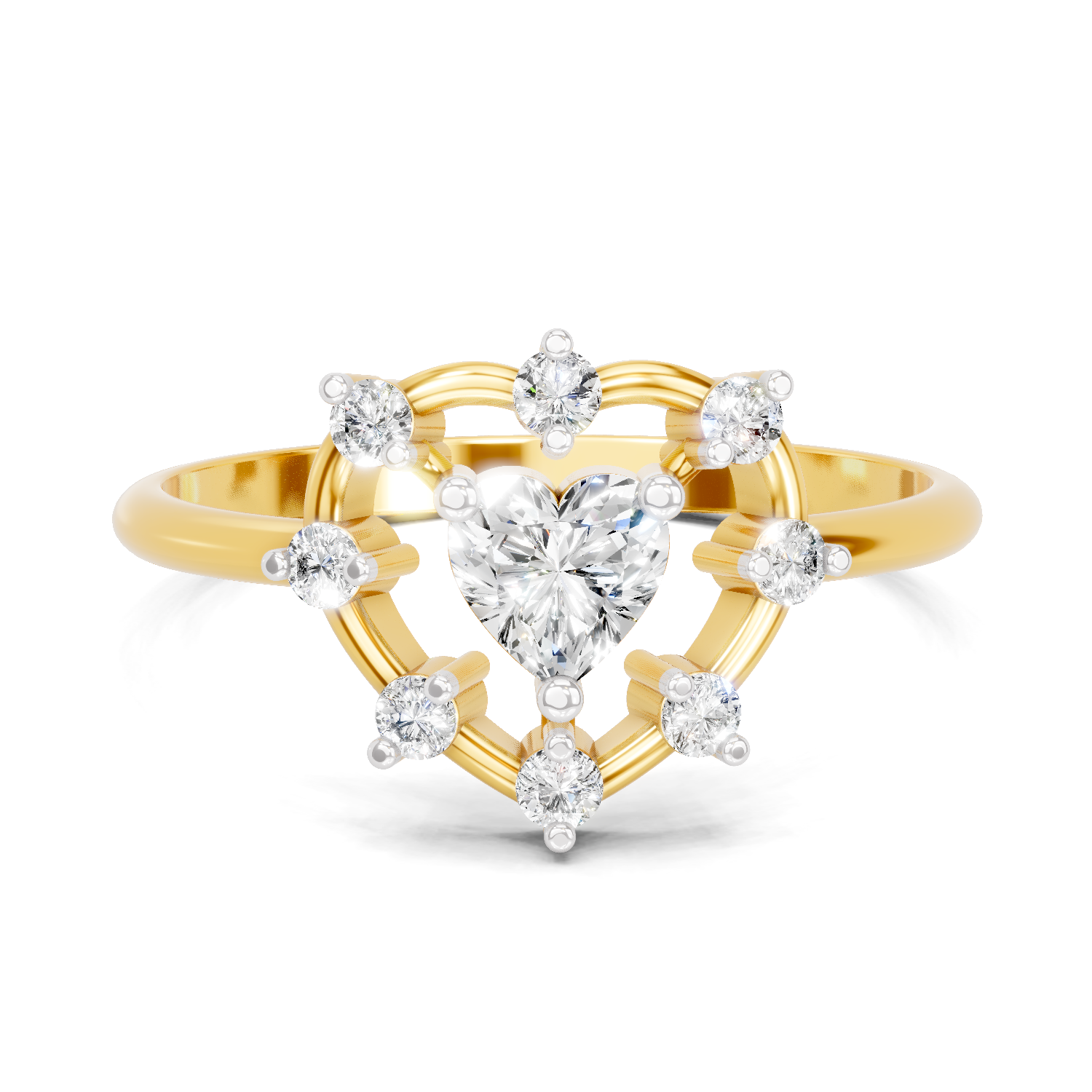 0.44 Carat Heart Diamond Ring