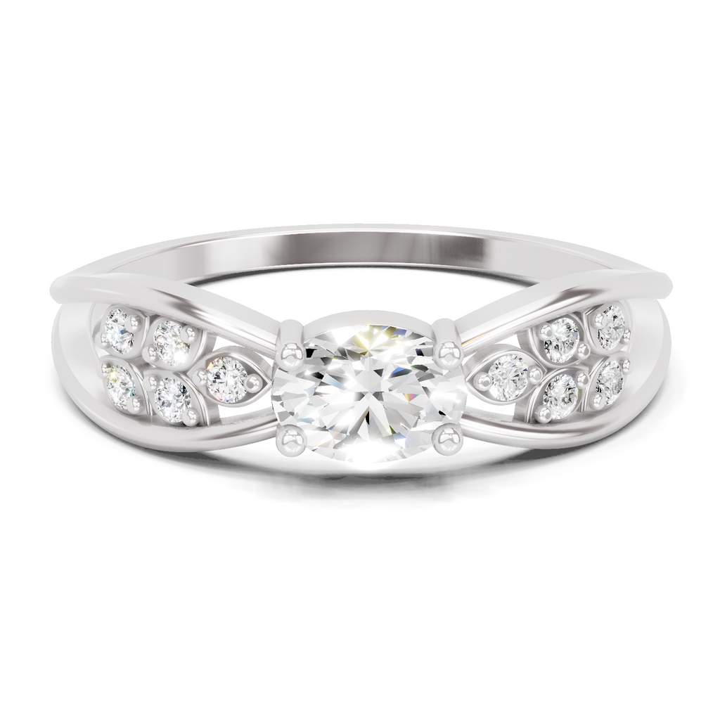 0.45 Carat Oval Diamond Solitaire Ring