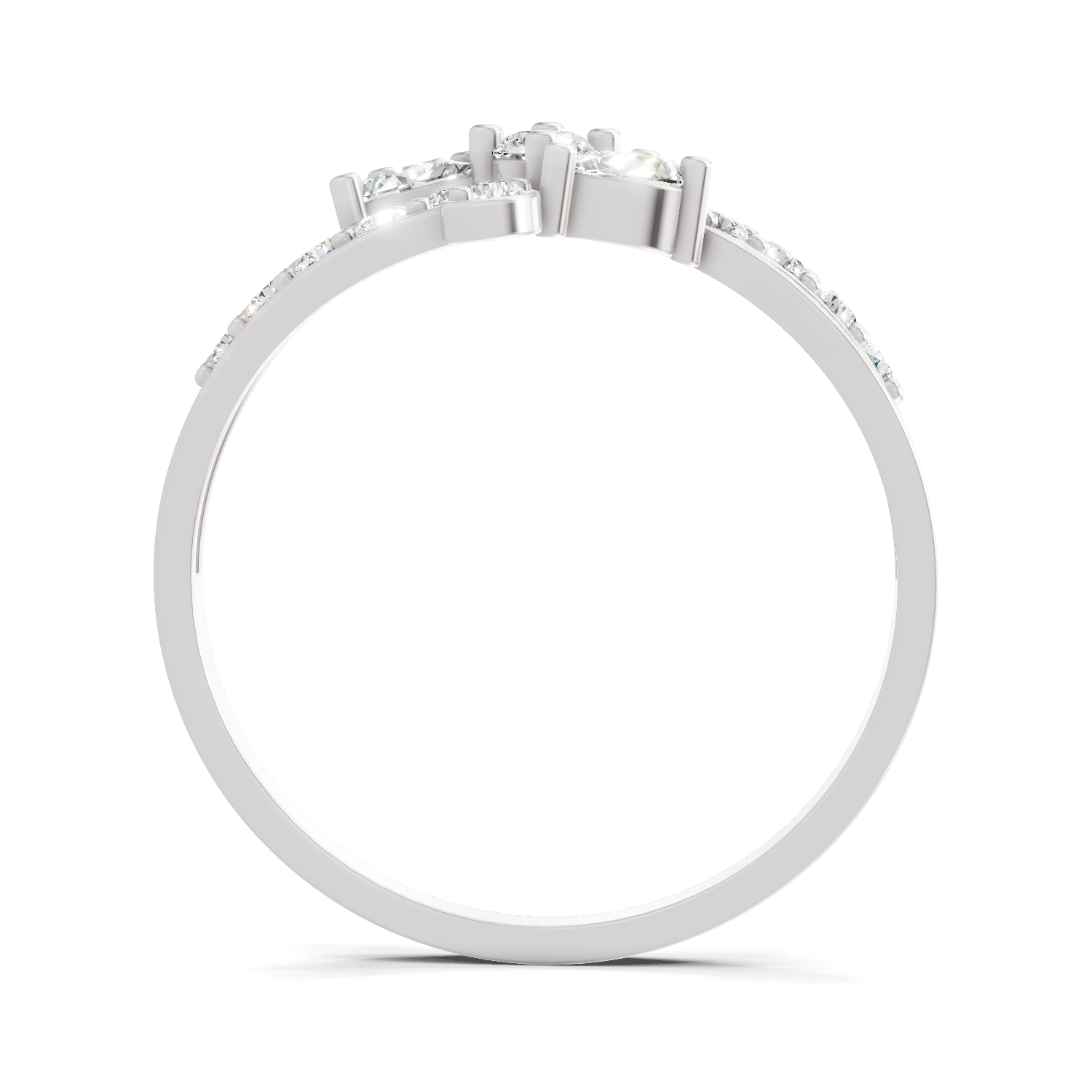 0.47 Carat Pear Shape Diamond Floral Ring