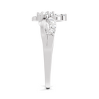0.47 Carat Pear Shape Diamond Floral Ring